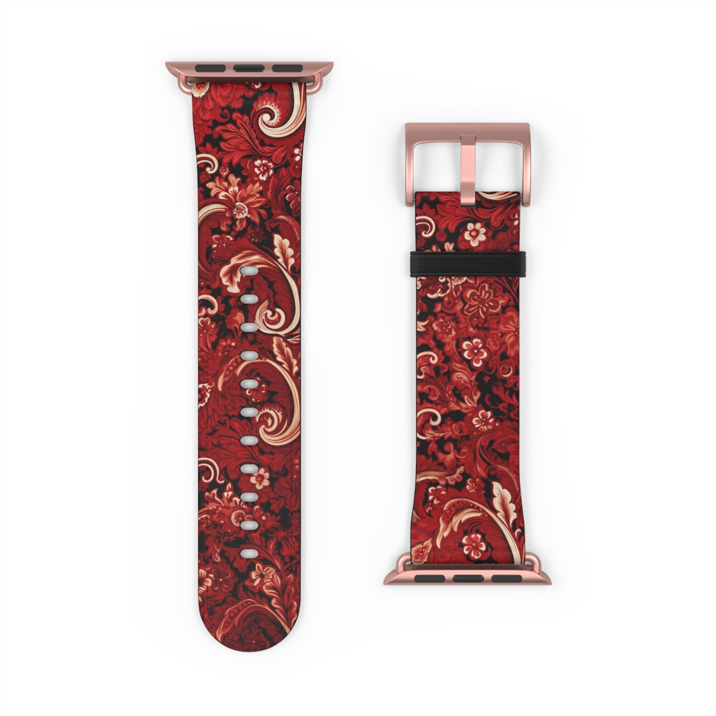 Apple Watch Strap - Cherry Red Paisley