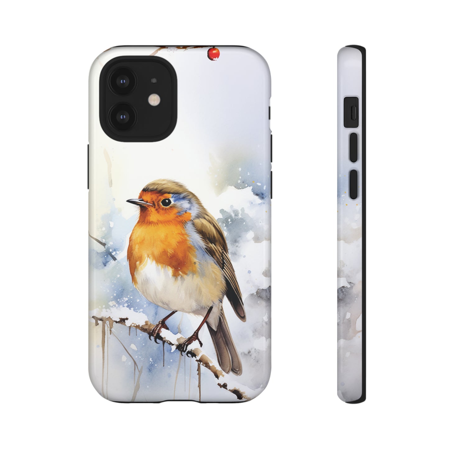 Winter Robin Watercolour - Tough Cases