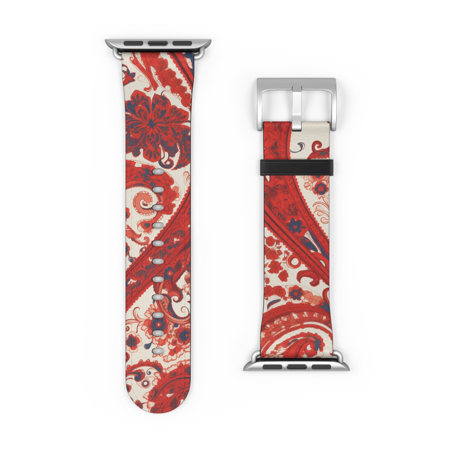 Apple Watch Strap - Red Paisley