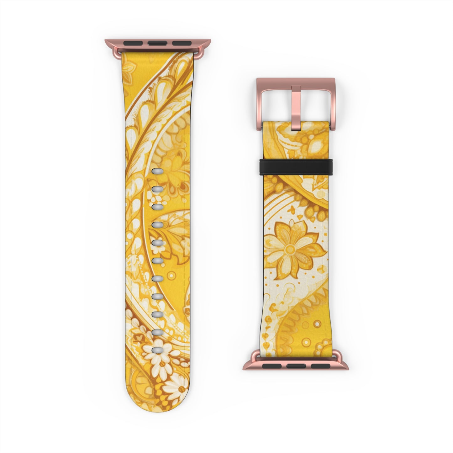 Apple Watch Strap - Yellow Paisley