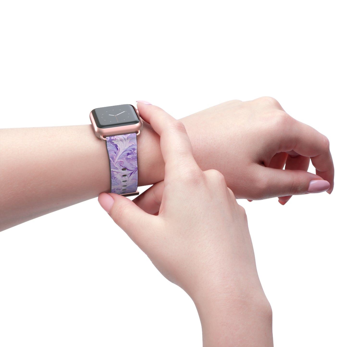 Apple Watch Strap - Pastel Lilac Paisley