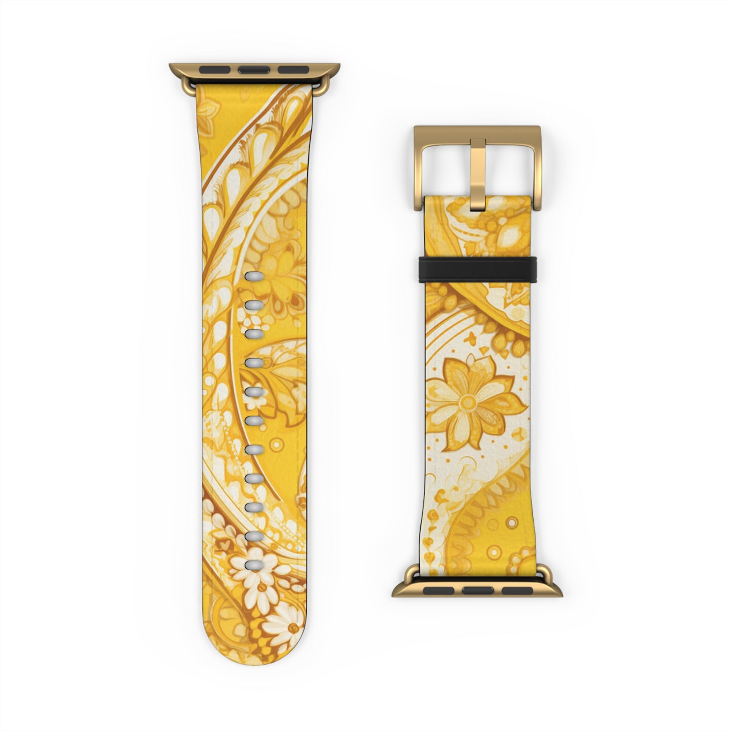 Apple Watch Strap - Yellow Paisley