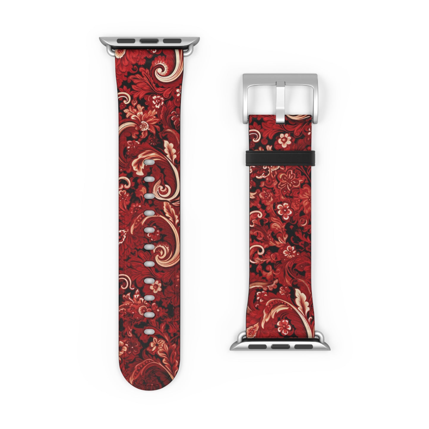 Apple Watch Strap - Cherry Red Paisley