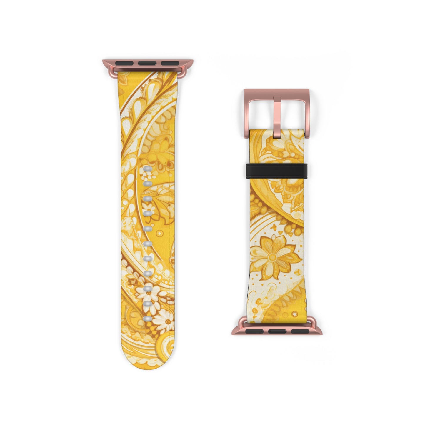 Apple Watch Strap - Yellow Paisley