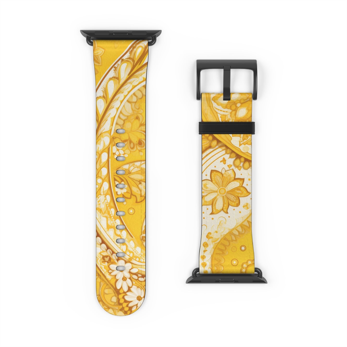 Apple Watch Strap - Yellow Paisley