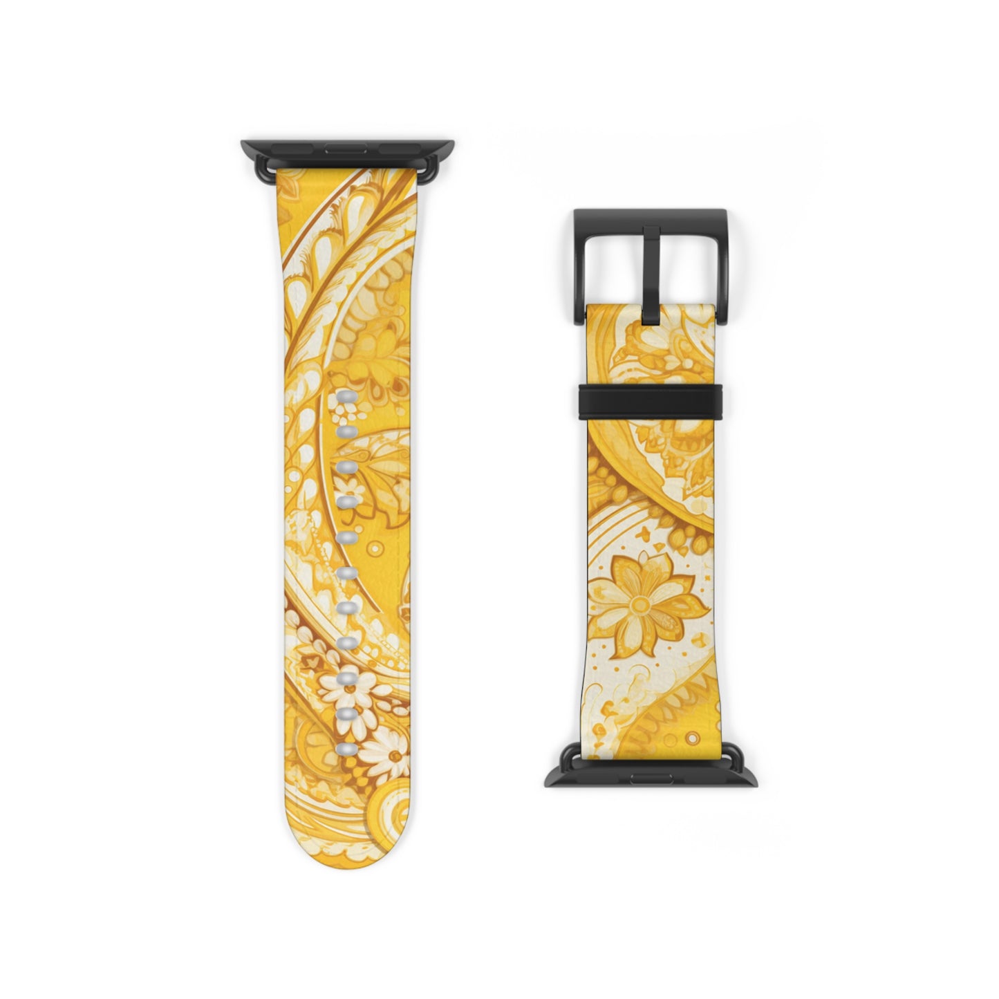 Apple Watch Strap - Yellow Paisley