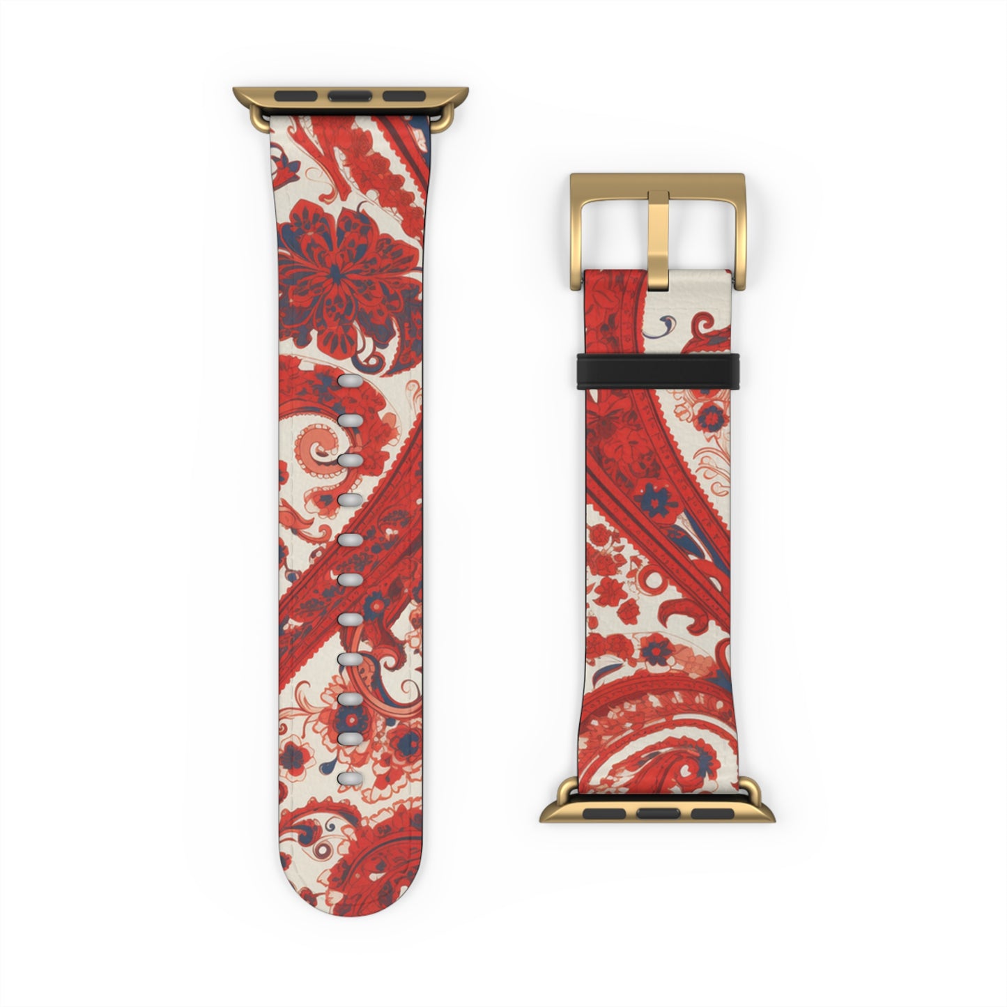 Apple Watch Strap - Red Paisley