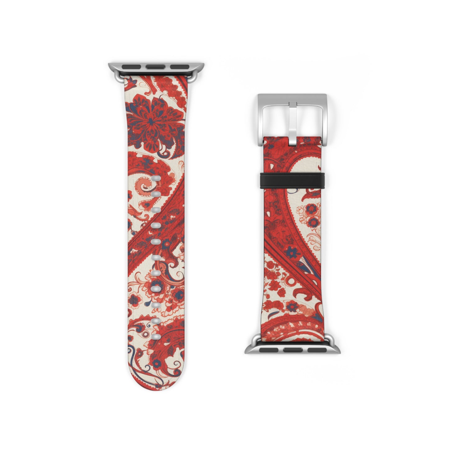 Apple Watch Strap - Red Paisley