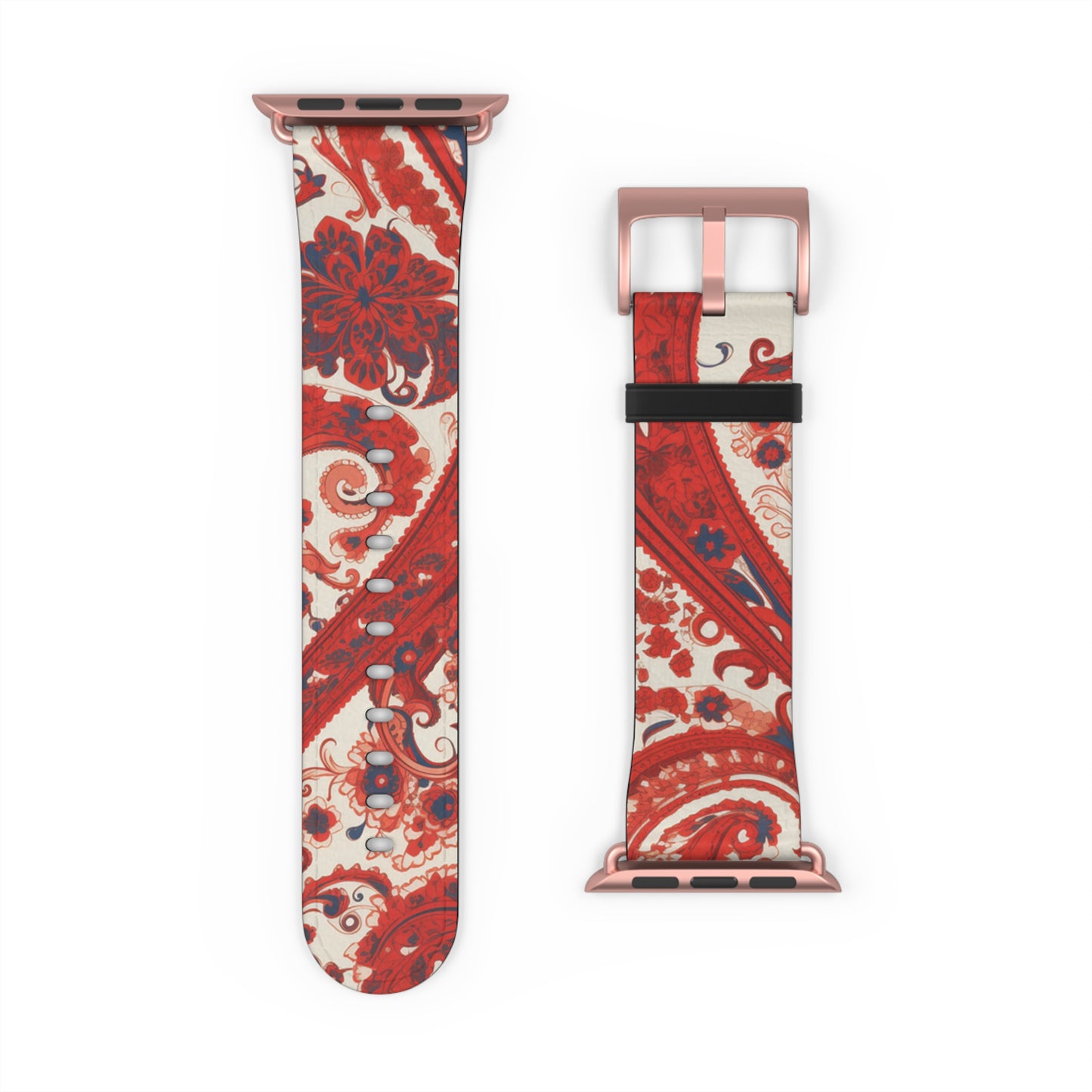 Apple Watch Strap - Red Paisley