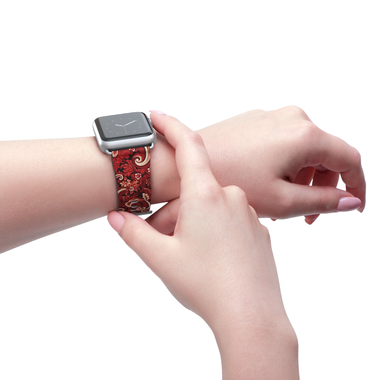 Apple Watch Strap - Cherry Red Paisley