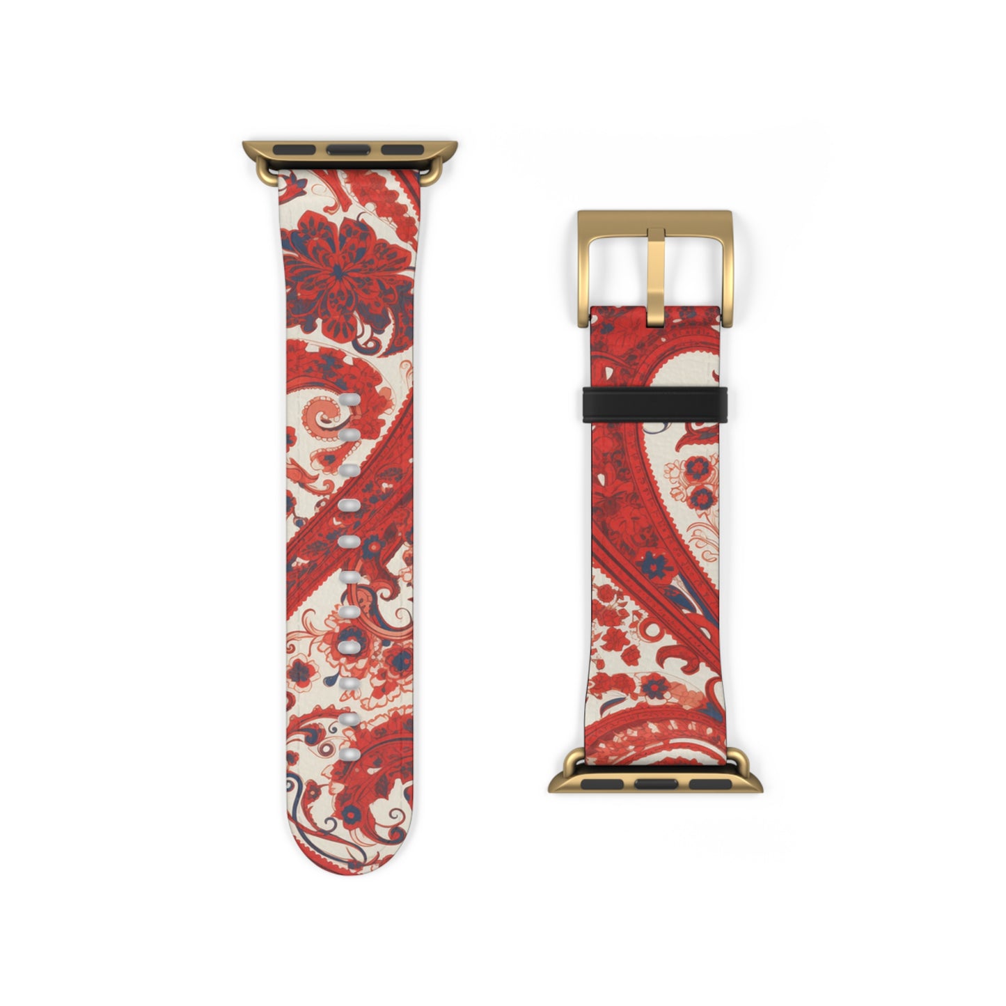 Apple Watch Strap - Red Paisley