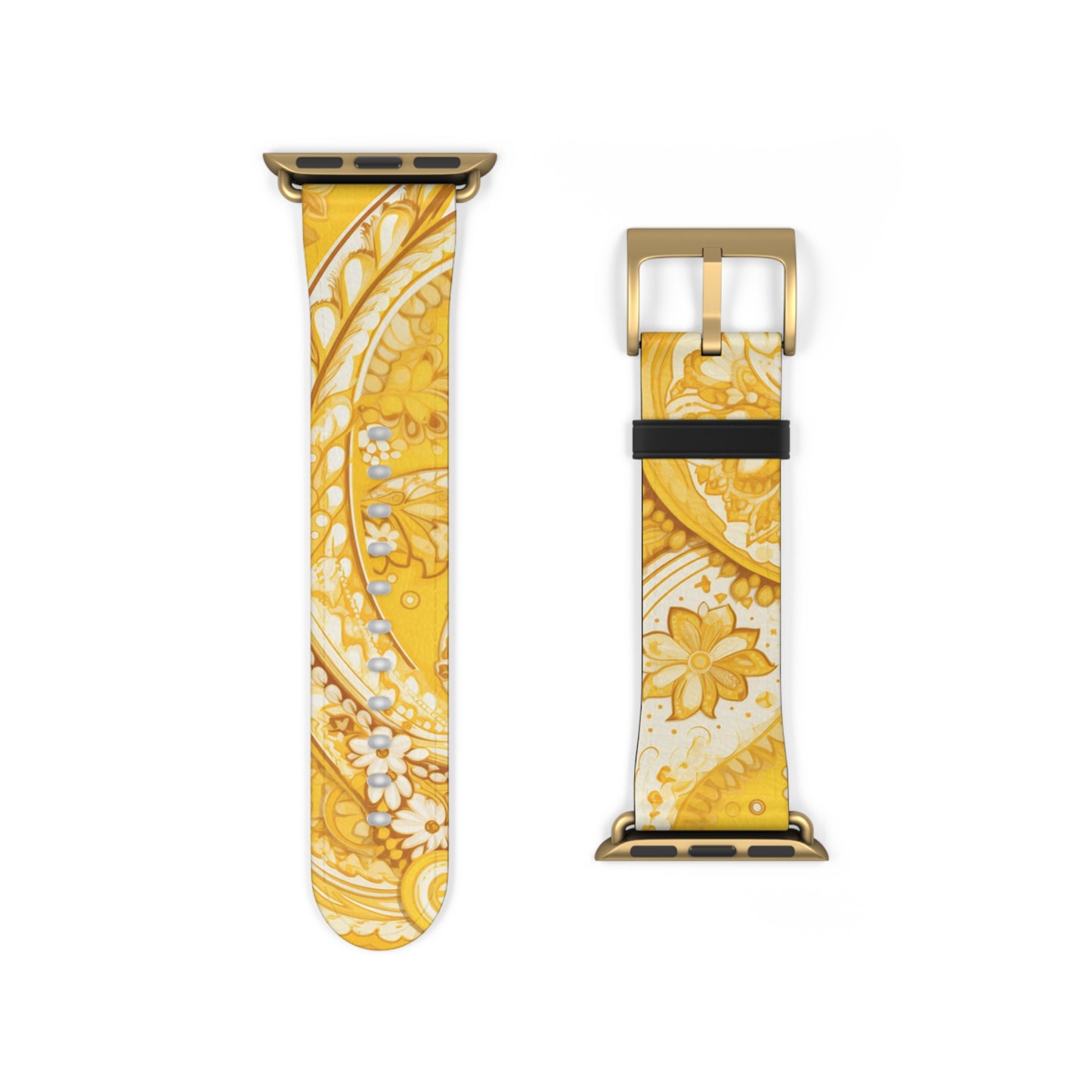 Apple Watch Strap - Yellow Paisley