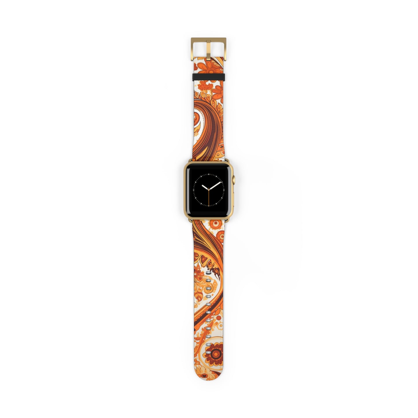 Apple Watch Strap - Orange Paisley