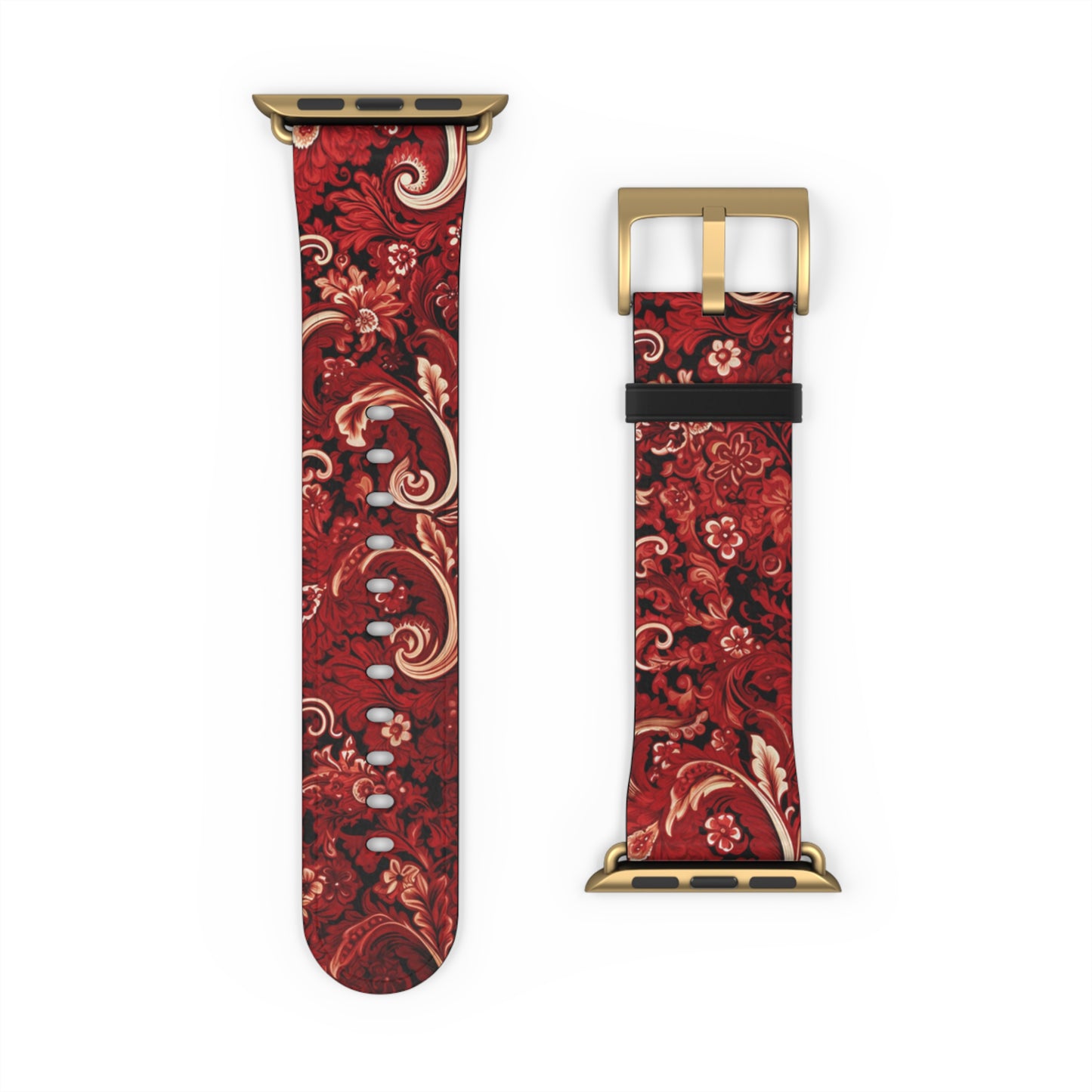 Apple Watch Strap - Cherry Red Paisley