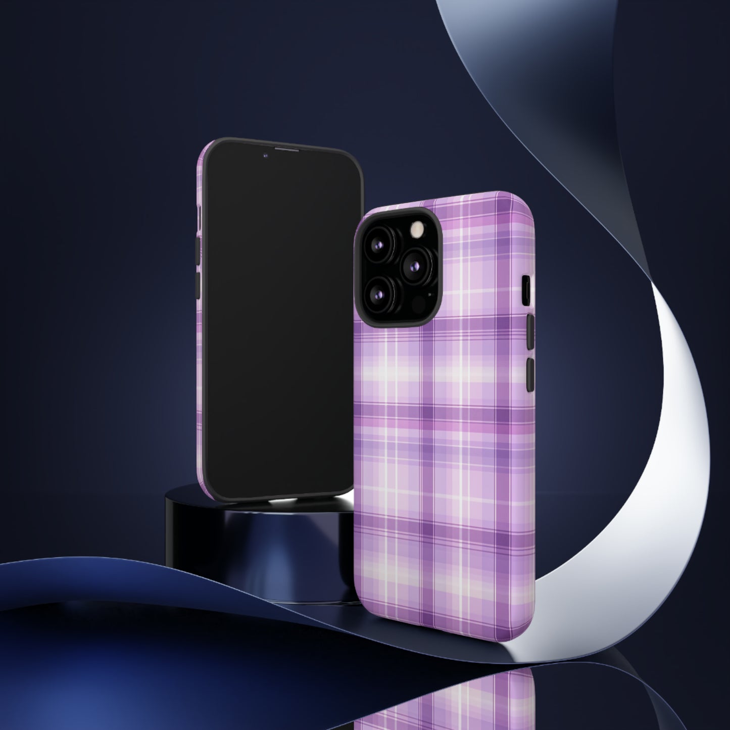 Pastel Lilac Tartan - Tough Cases