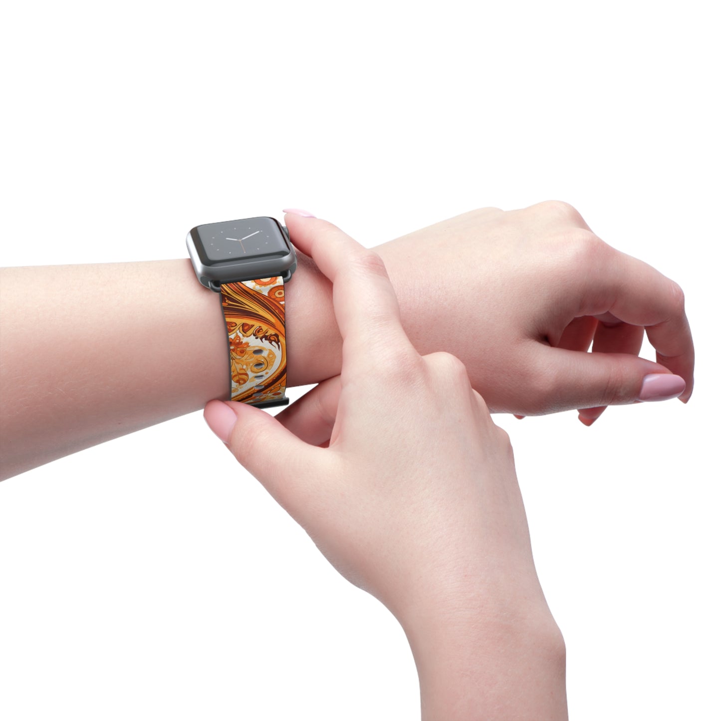 Apple Watch Strap - Orange Paisley