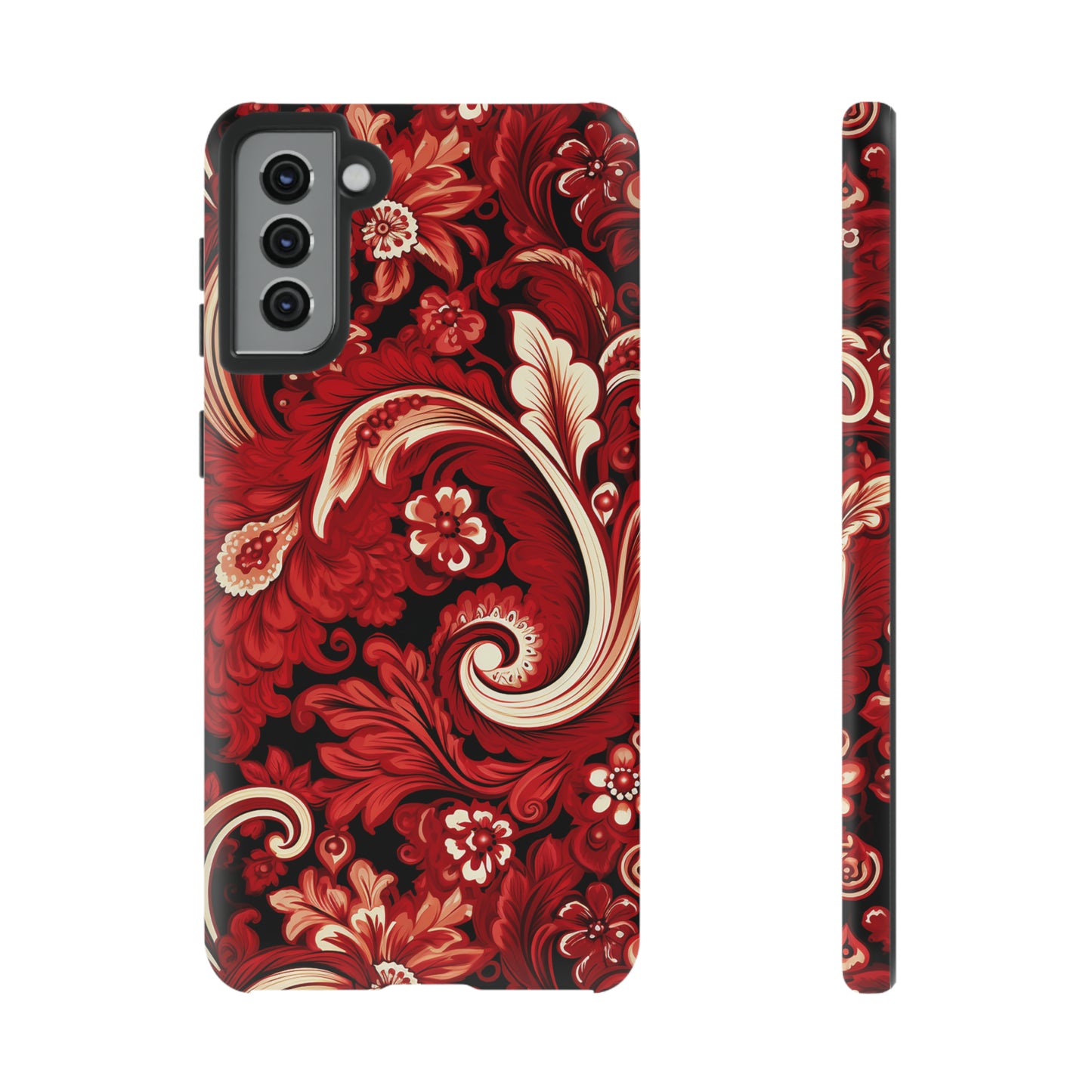 Cherry Red Paisley - Tough Cases