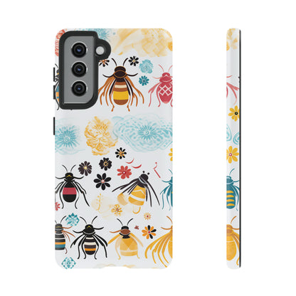 Colourful Bees and Flowers - Tough Cases