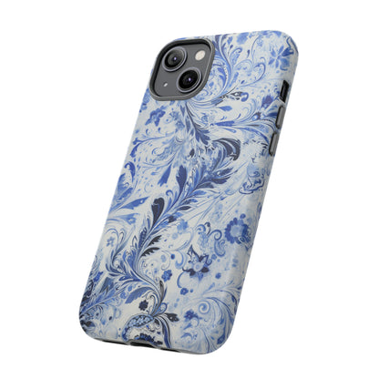 Silver Blue Paisley - Tough Cases