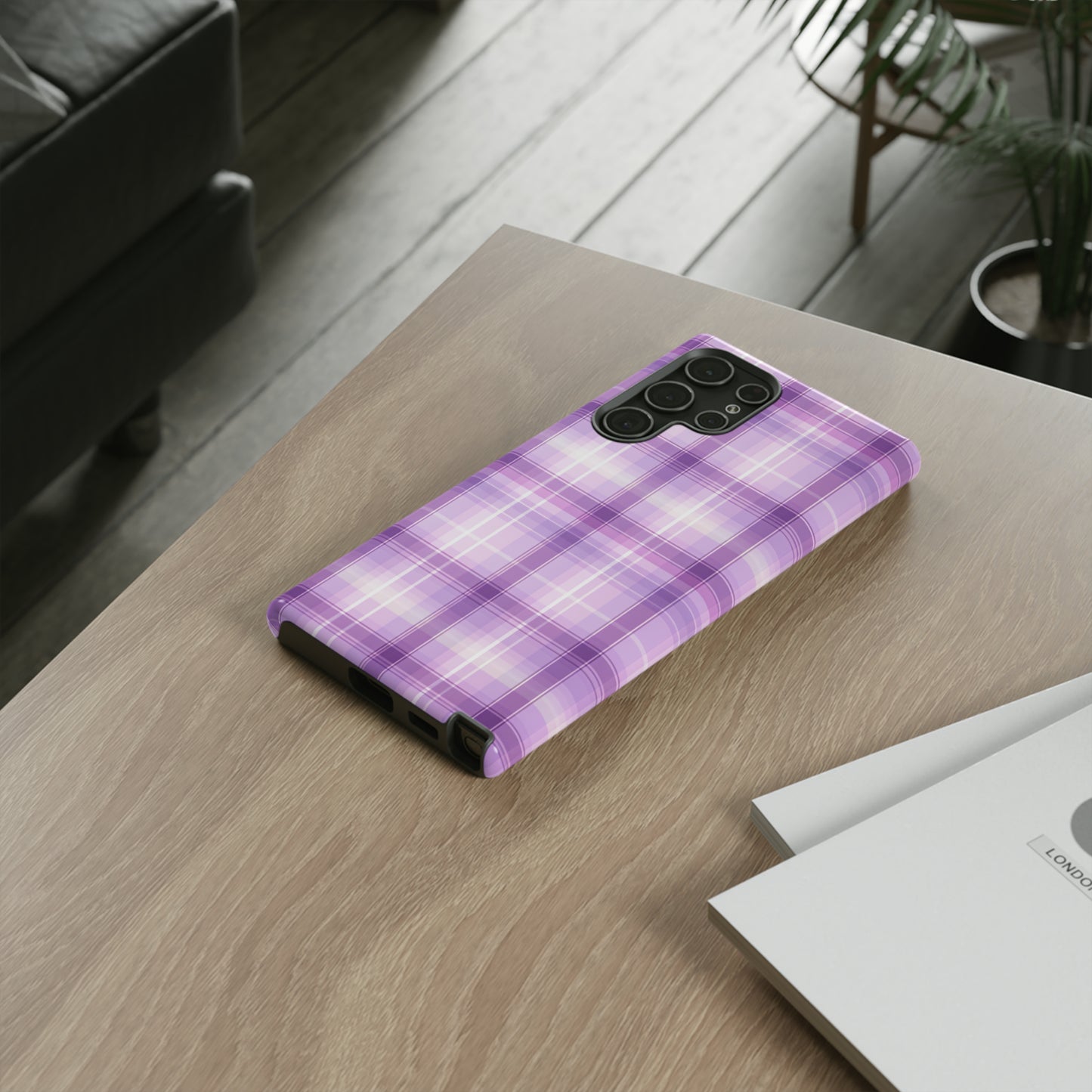 Pastel Lilac Tartan - Tough Cases