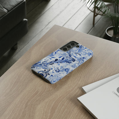 Silver Blue Paisley - Tough Cases