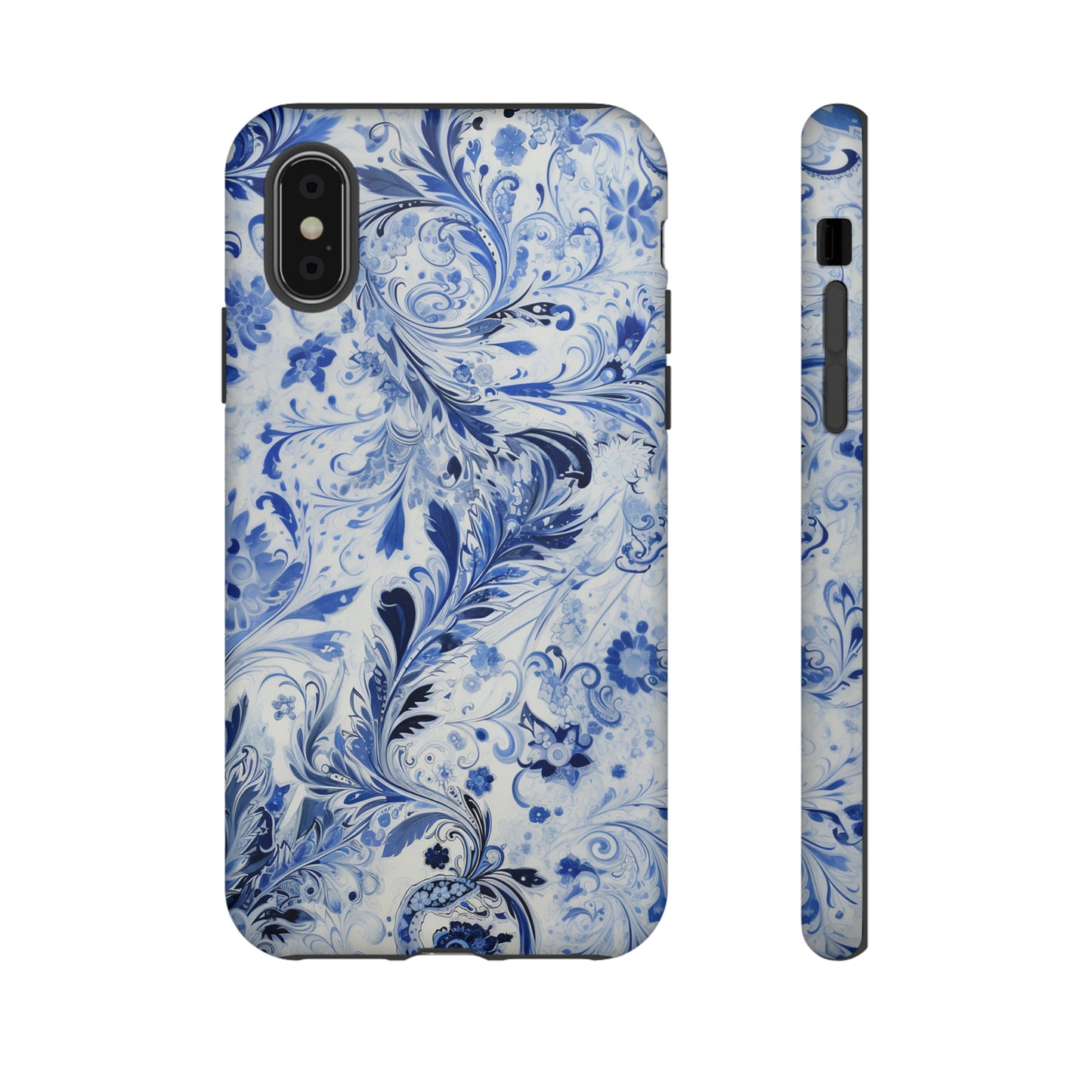 Silver Blue Paisley - Tough Cases