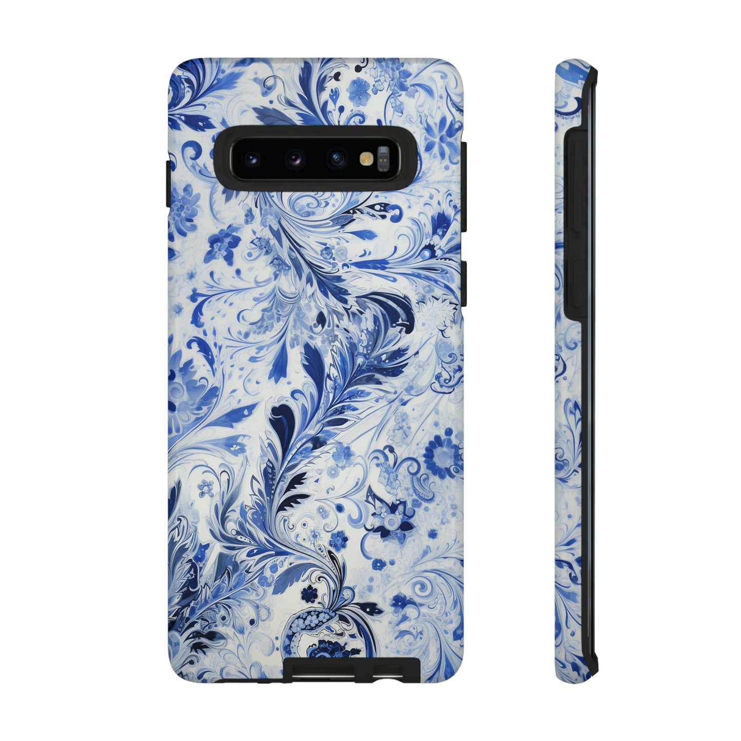 Silver Blue Paisley - Tough Cases