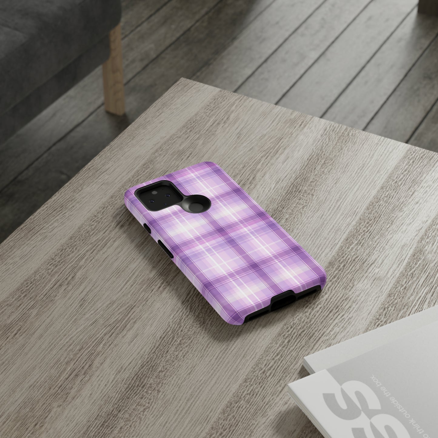 Pastel Lilac Tartan - Tough Cases