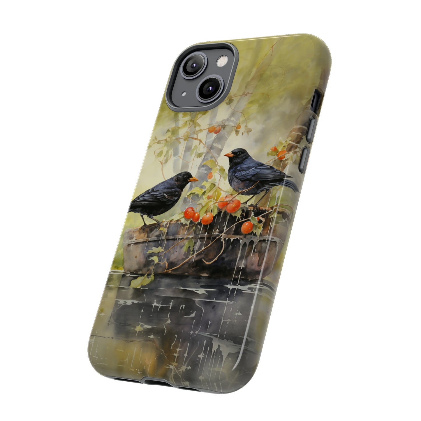 Blackbirds Watercolour - Tough Case