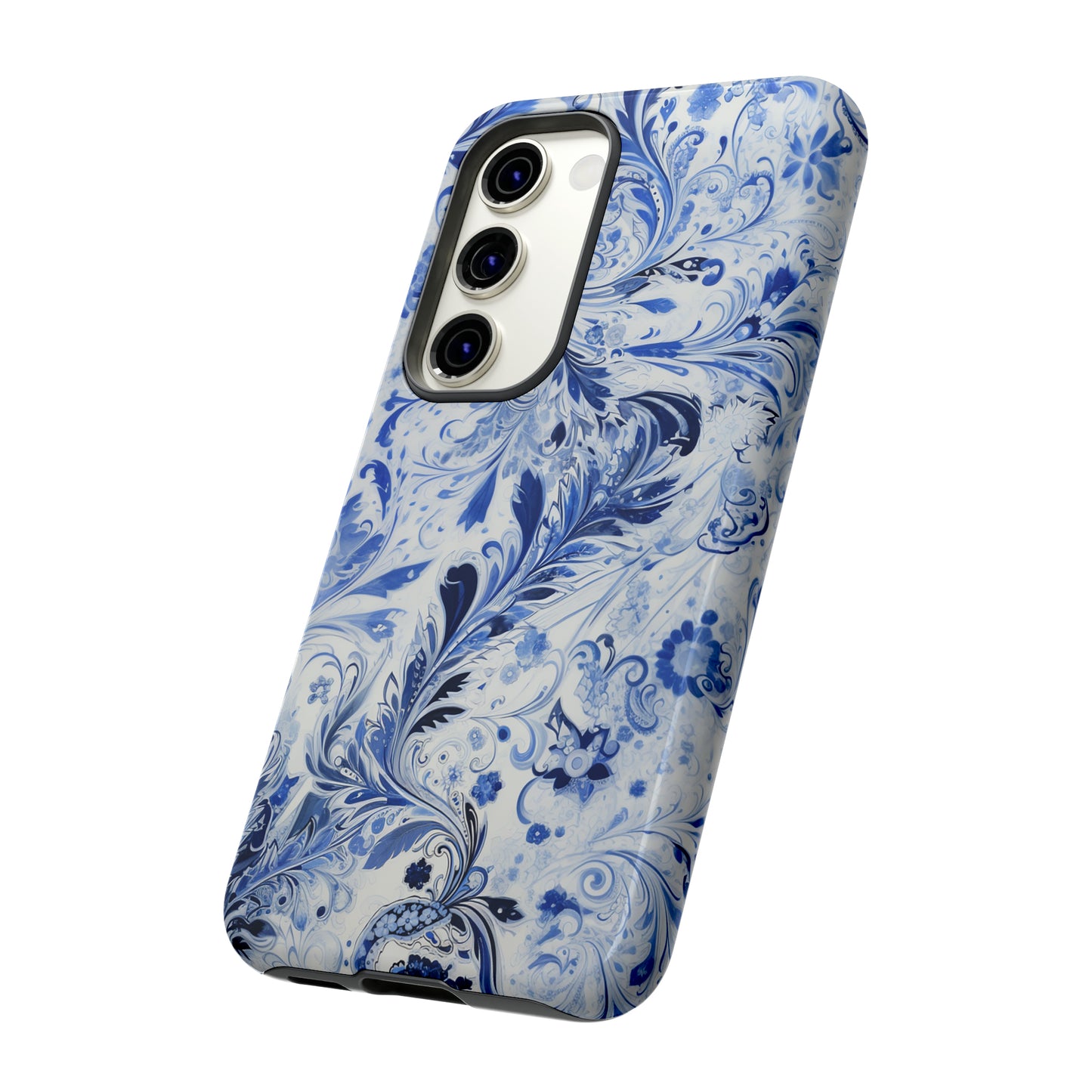 Silver Blue Paisley - Tough Cases