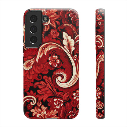 Cherry Red Paisley - Tough Cases