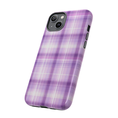 Pastel Lilac Tartan - Tough Cases