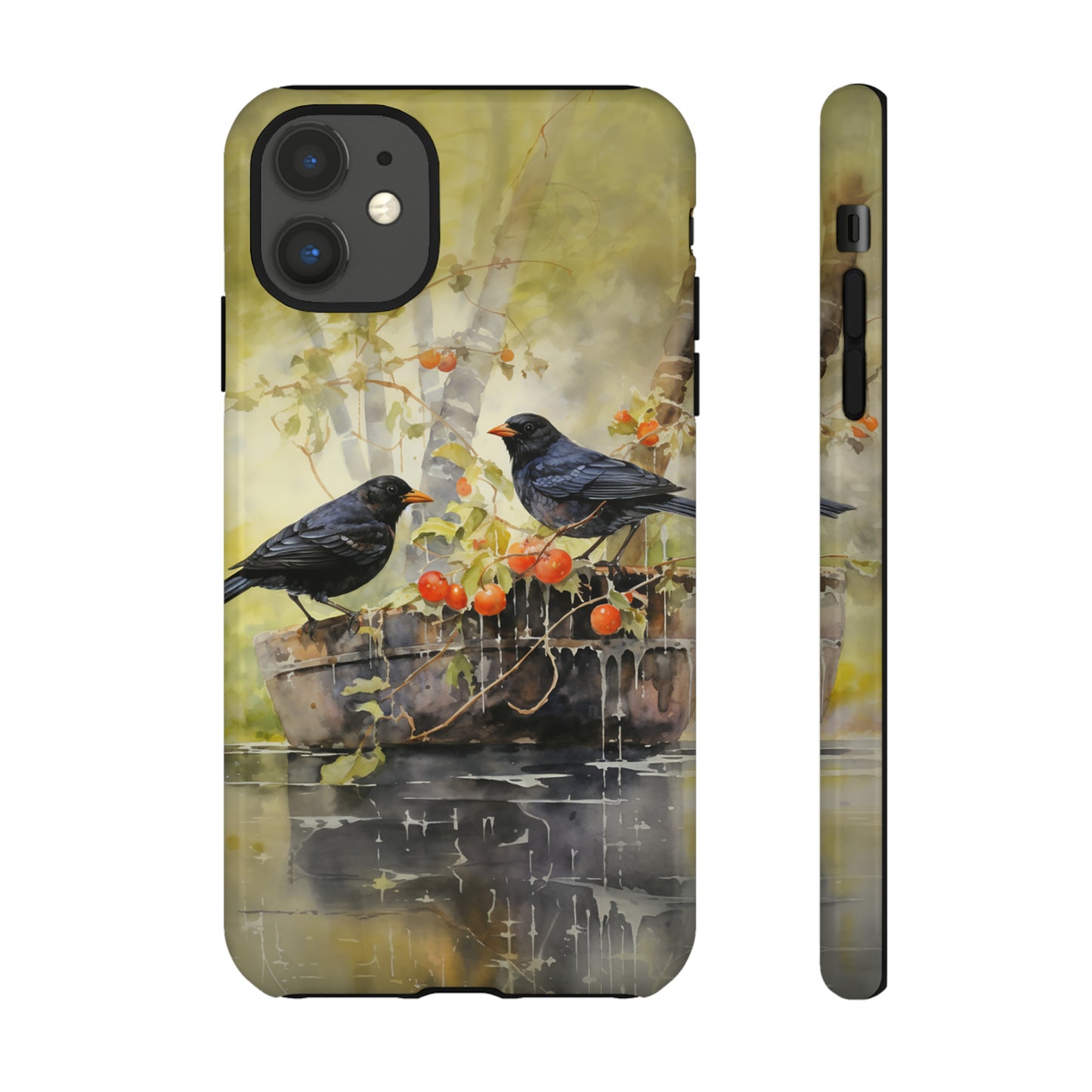 Blackbirds Watercolour - Tough Case