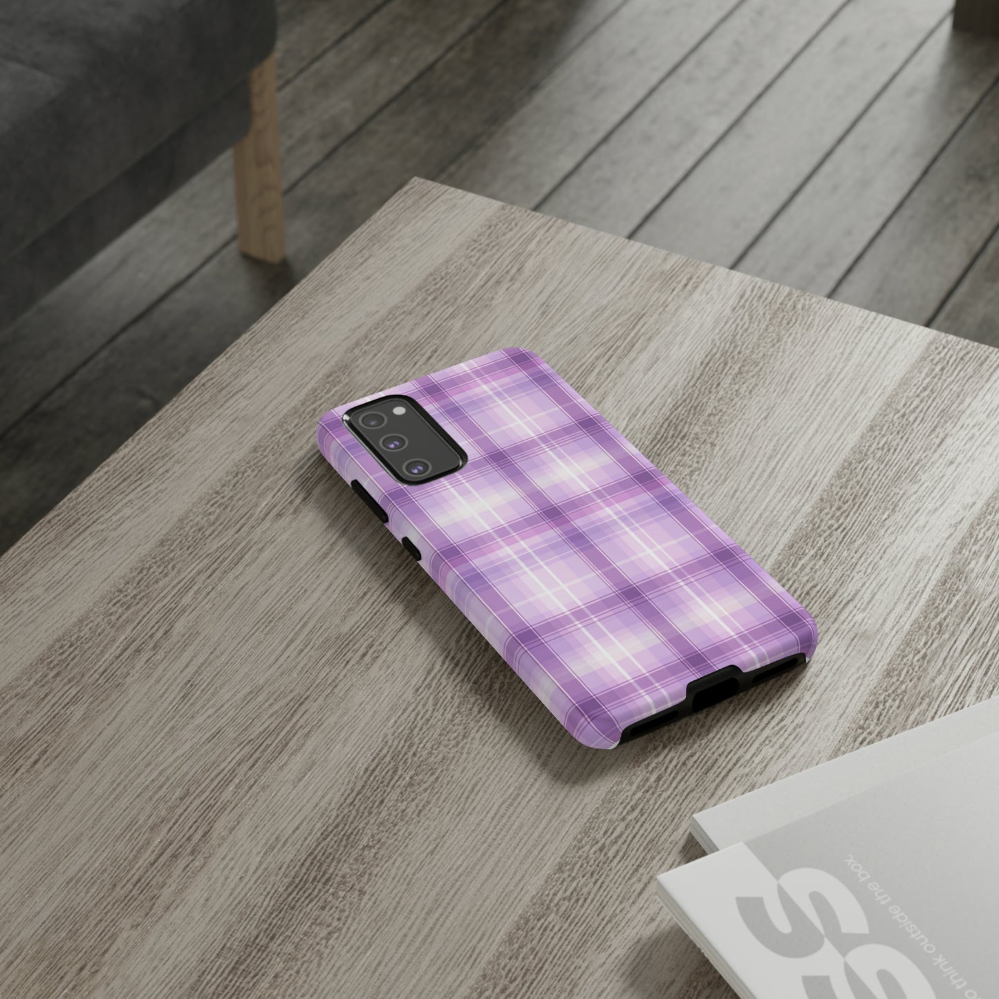 Pastel Lilac Tartan - Tough Cases