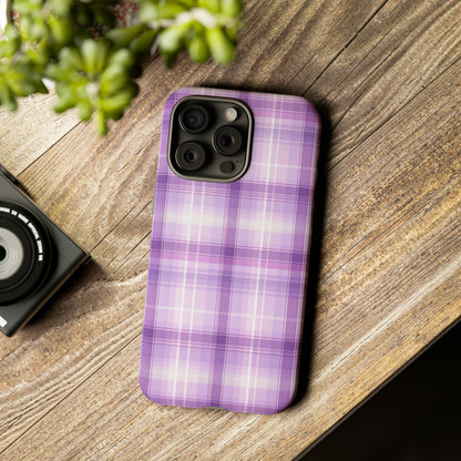 Pastel Lilac Tartan - Tough Cases