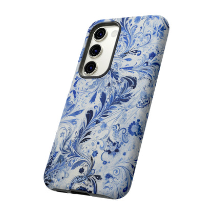 Silver Blue Paisley - Tough Cases