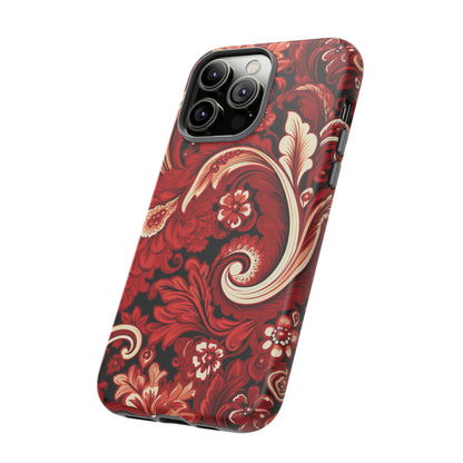 Cherry Red Paisley - Tough Cases