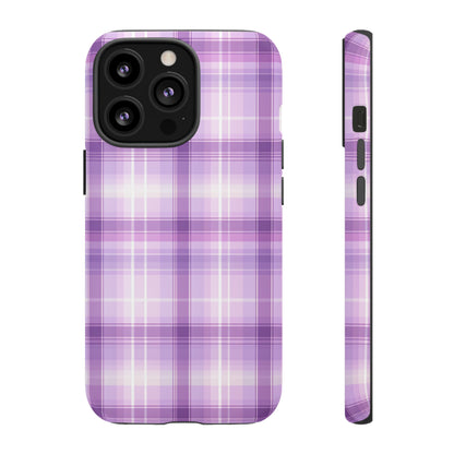 Pastel Lilac Tartan - Tough Cases