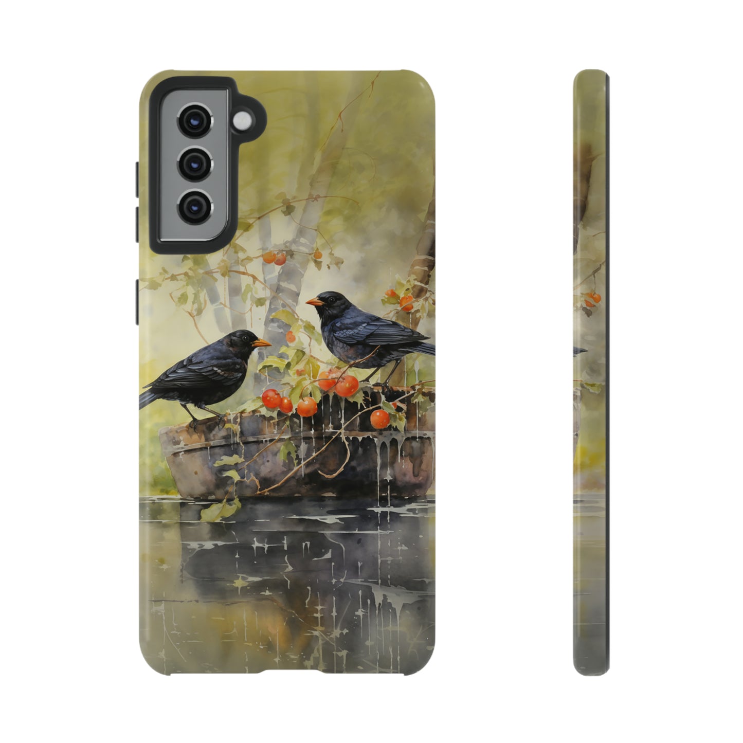 Blackbirds Watercolour - Tough Case