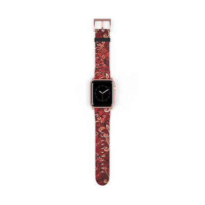 Apple Watch Strap - Cherry Red Paisley