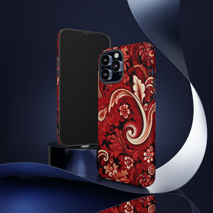 Cherry Red Paisley - Tough Cases