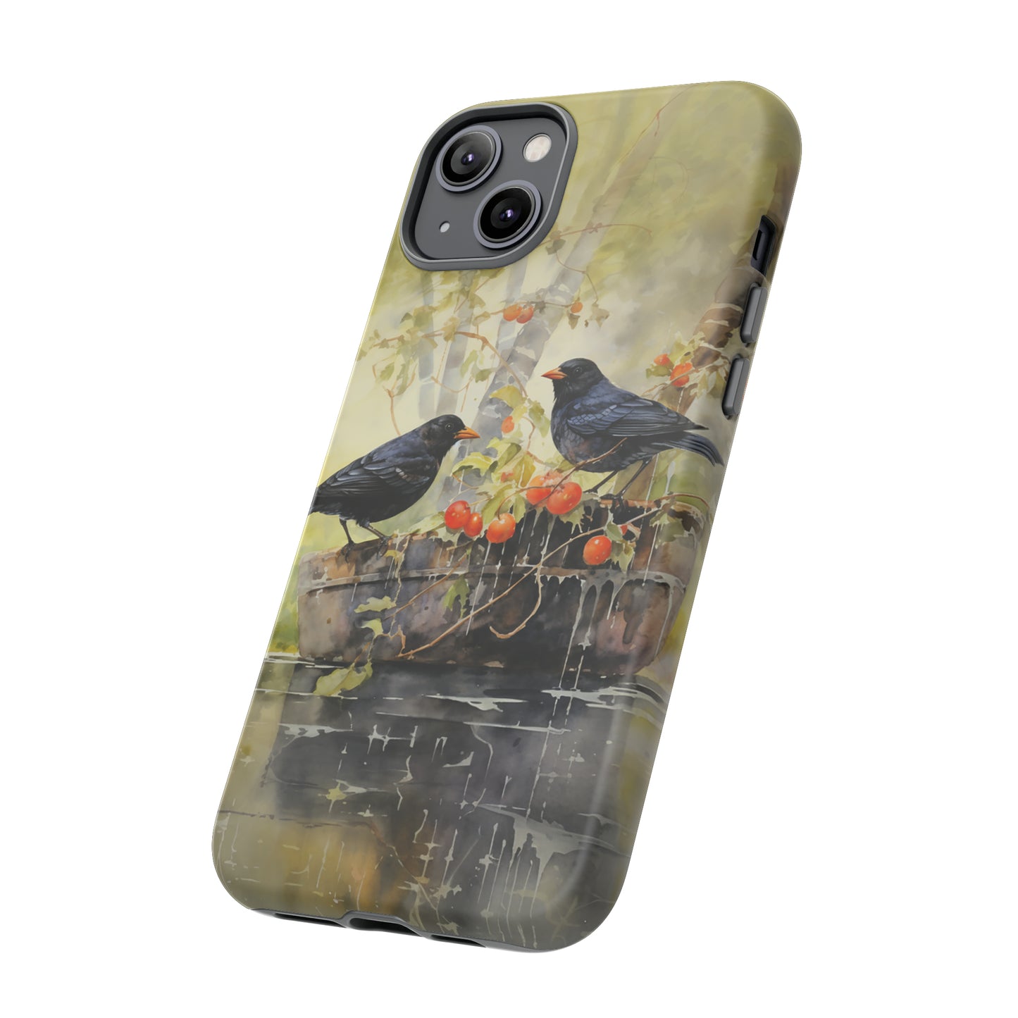 Blackbirds Watercolour - Tough Case