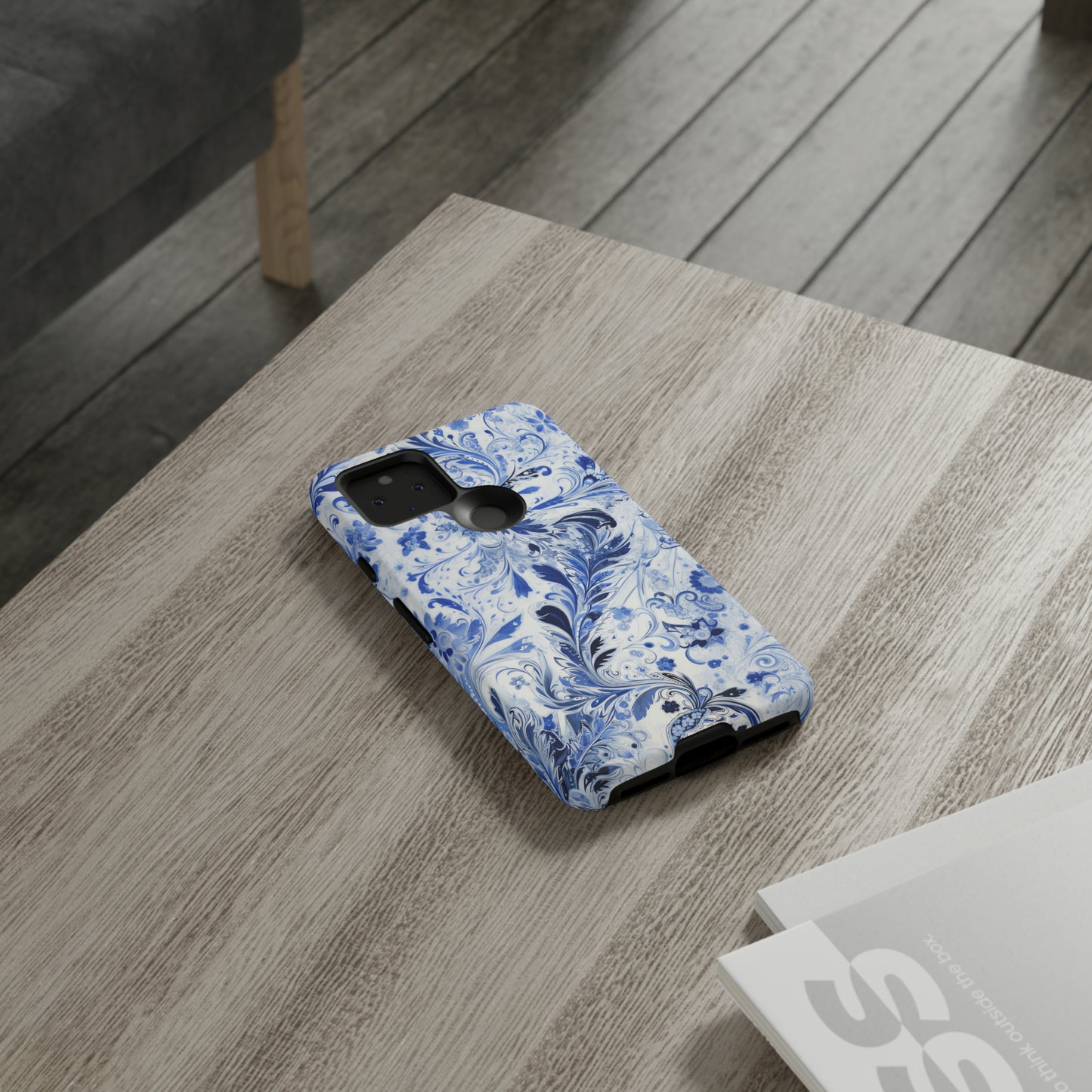 Silver Blue Paisley - Tough Cases