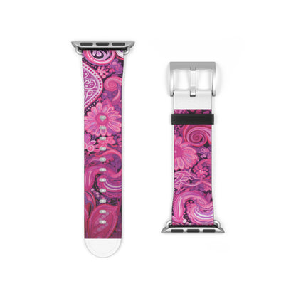 Apple Watch Strap - Pink Paisley