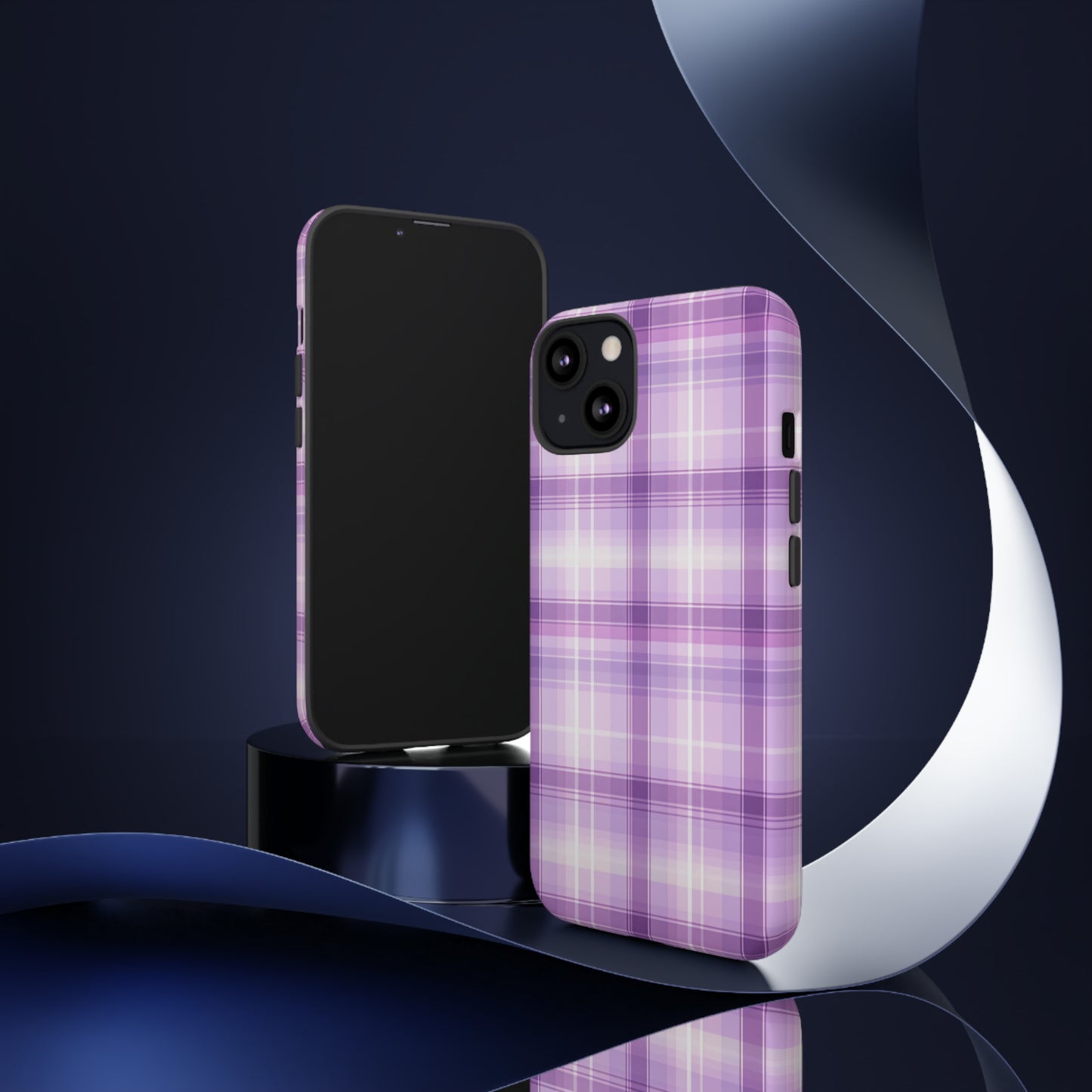 Pastel Lilac Tartan - Tough Cases