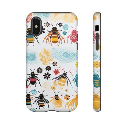 Colourful Bees and Flowers - Tough Cases