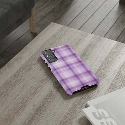 Pastel Lilac Tartan - Tough Cases