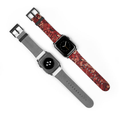 Apple Watch Strap - Cherry Red Paisley