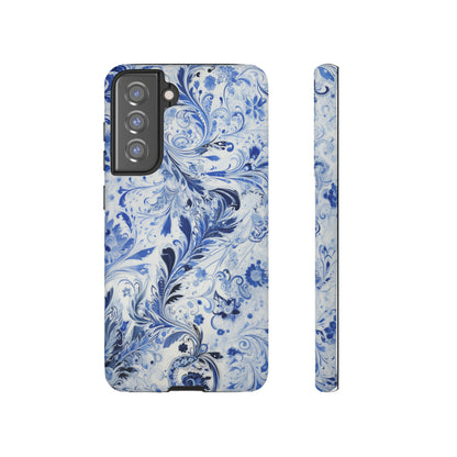 Silver Blue Paisley - Tough Cases