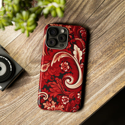 Cherry Red Paisley - Tough Cases